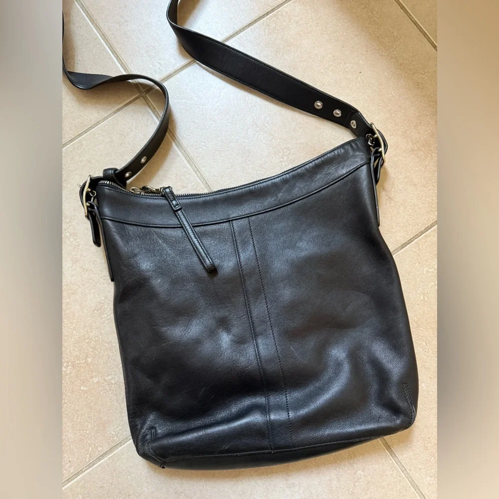 Vintage Coach Black Leather 9188 - Picture 1 of 7